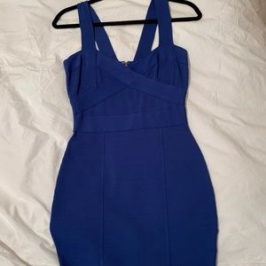 Royal blue bandage dress